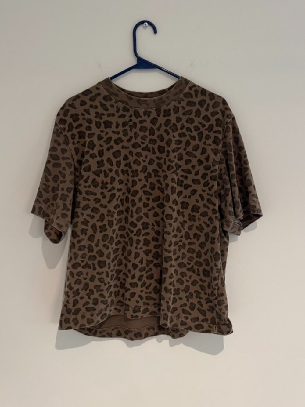 Abercrombie & Fitch Brown Animal Print Oversized Shirt Size Small Like New